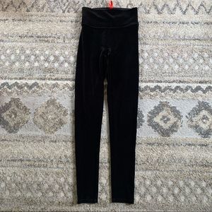 Spanx Black Velvet Leggings Small